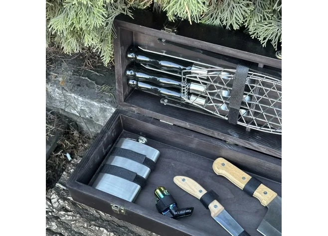 Подарунковий набір Mzavod Майстер BBQ чорний Фото 4